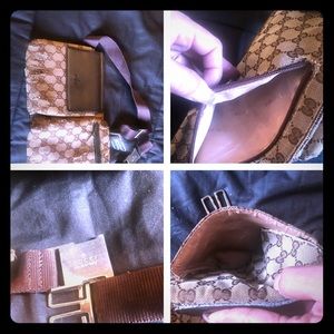 SOLD. canvas  and leather belt bag